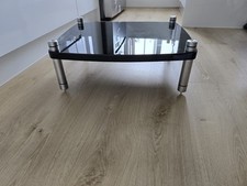 Solidsteel HF Series HiFi Rack - 1 shelf with spikes - black gloss