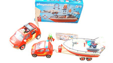Playmobil Fire Engine Car 112 /fire cheif car/fire boat+