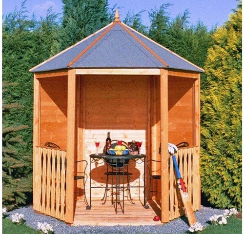 Wooden garden gazebo arbour - wooden,
