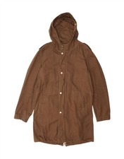 ZARA Mens Hooded Parka Jacket UK 38 Medium Brown WV01