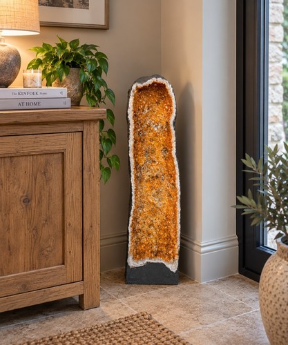 Very tall citrine geode 556 - tall,