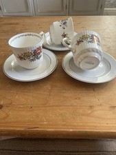 3 Off tea cup and saucer set by Elizabethan Fine Bone China