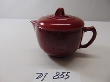 Hazel Atlas Moderntone Burgundy Little Hostess Child’s Miniature Tea Pot