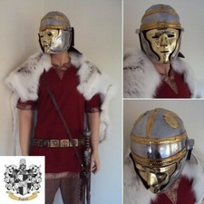 Roman Cavalry Helmet With Face Mask. Armour. Re-enactment Stage LARP or Display