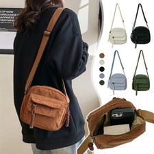 Womens Small Corduroy Shoulder Bag Teenager Girl Messenger Bag Crossbody Bag