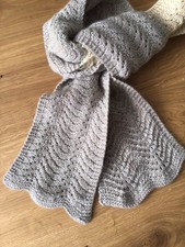 Hand Knitted Wool Long Scarf