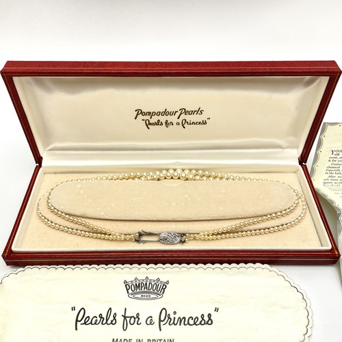 Vintage pompadour pearls faux - vintage,