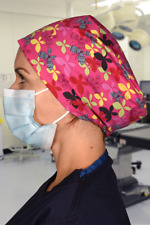 Elasticated Theatre Scrub Hat Doctors Nurses Midwife ODP ANAESTHETIST