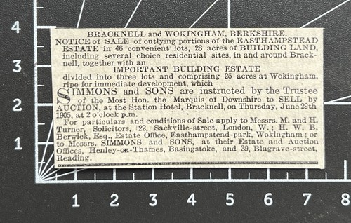 Easthampsted estate - estate, (portions)