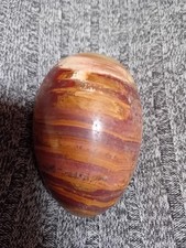 3" HEAVY ORANGE BROWN POLISHED