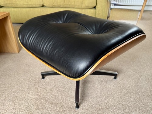 Eames style ottoman black - style,
