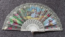 Nice vintage spanish hand fan - vintage,
