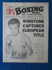 Boxing News Magazine - 12/7/63 - Howard Winstone Cover