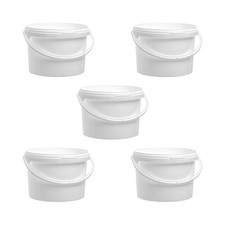 5 x 3L Litre Plastic Bucket