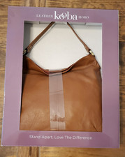 New in Box KOOBA  HOBO HANDBAG GENUINE PEBBLED LEATHER BROWN  PURSE WOMEN