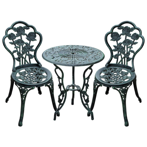Piece cast aluminum bistro - cast,