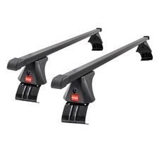 Fabbri Viva Square Steel Car Roof Bars Set to fit Ford S-Max 15-23 Pair No Rails