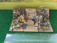 Vintage Britains Lead Floral Garden. 1930s 6X Sections Forming A Rockery Steps.