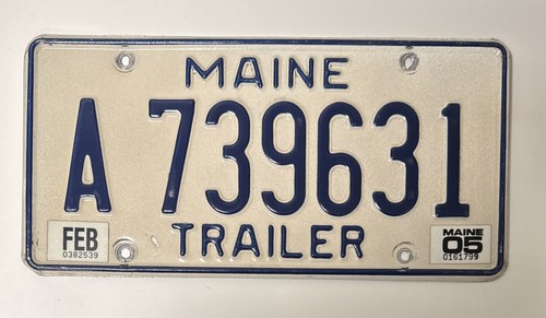 2005 maine trailer license - maine,