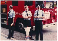 DENNIS FIRE ENGINE JUB 634V LEEDS FIRE SERVICE 1984 ~ Original Photograph