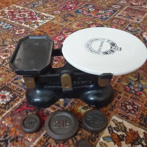 Antique scales with weights - with,