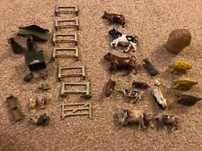 Metal Toy 34- Rare Green  Barrow, Fencing & Gate, Churns, Chickens, Bulls & Cows