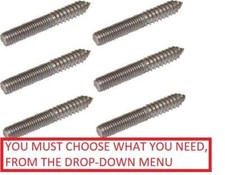 Dowel M6 M8 M10 Ikea Argos Style Furniture Wood Metal Connecting Double Screws 