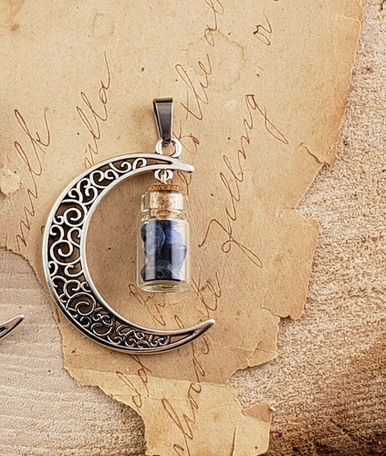 Crystal wishing bottle moon - crystal, &