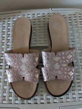 TU Pink & Silver Low Wedge Sandals UK Size 5