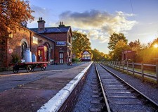 HADLOW STATION Railway Sunrise