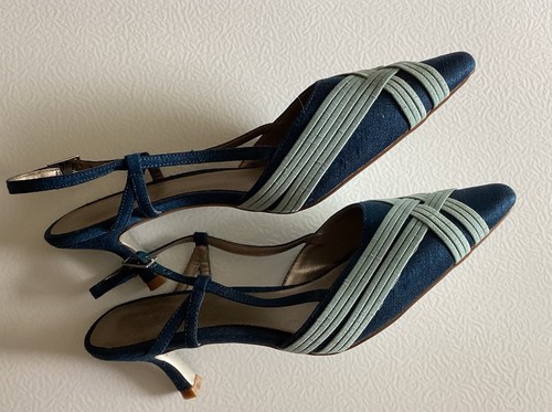 Jacques vert navy satin sling - jacques,