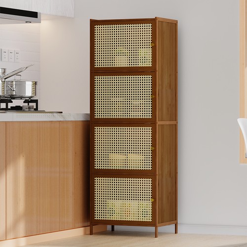 Tier bookcase with - with, rattan