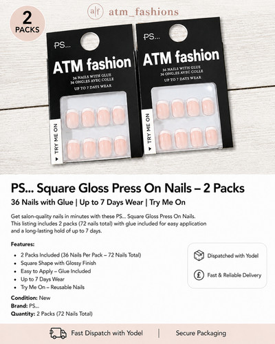 Primark square gloss - 2x, ps