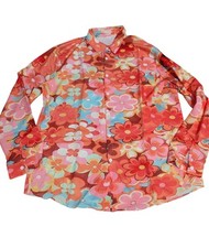 Men's 60s 70s Shirt Fancy Dress Costume Hippy Hippie Vibrant Floral Party Disco