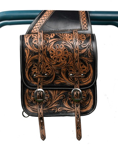 Leather saddle bags handmade - leather,