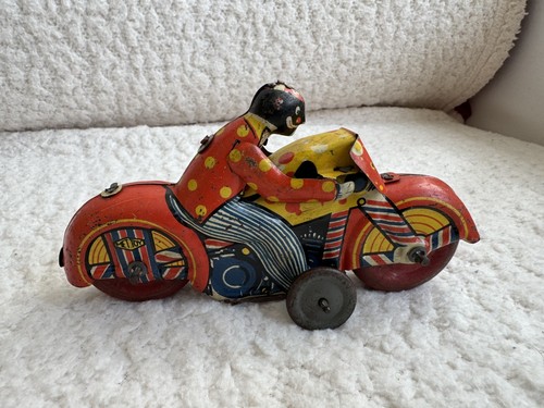 Mettoy clown motorcycle - clown,