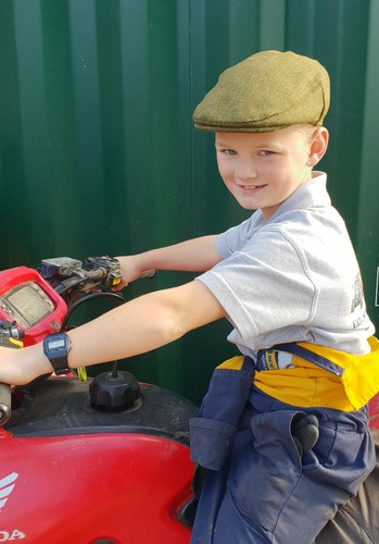 Childs tweed flat - cap, dark
