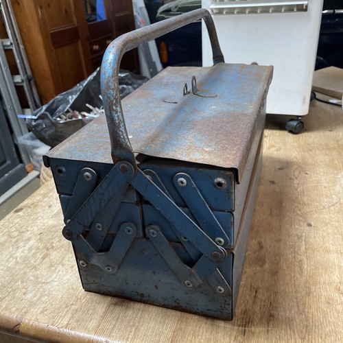 Vintage blue metal cantilever