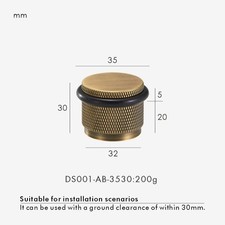 “Brass Knurled Door Stop