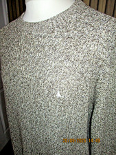 Jack Wills L Pit to Pit= 27" Classic Fit Crew neck Brown/Cream mix Jumper