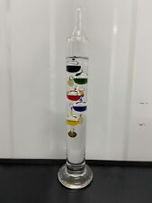 Galileo Glass Thermometer with Multicolor Floating Balls Office Table Home Decor