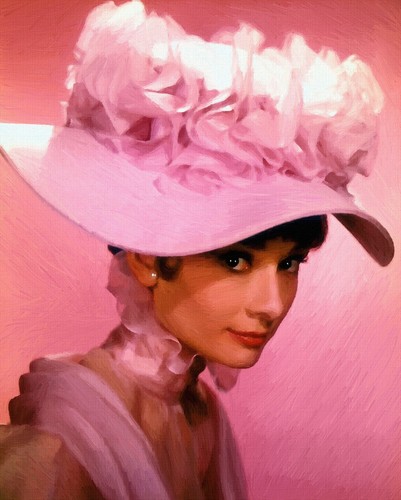 Audrey hepburn pink - pink, hat
