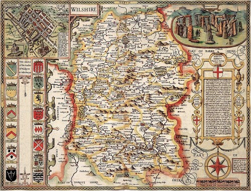 1610 county map - map, by