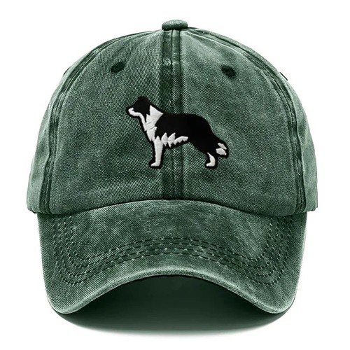 Border collie cotton baseball - border,
