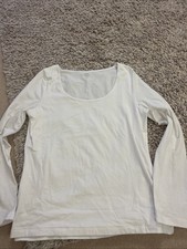 John Lewis White Scoop Neck Top 14 New No Tags