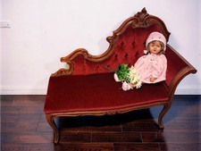 Vintage small childs chaise - vintage,