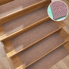 Brown Stair Carpet Treads