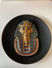 Vintage, Osiris Porcelain, The Golden Mask of Tutankhamun Collectors Plate, 22ct