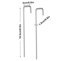 Pair of replacement J Pins for Kettler Indoor/Outdoor Table Tennis net