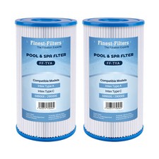 Compatible Pool Filter Cartridges For Bestway 3 Intex Type A Or C (2 Pack)